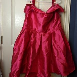 Fashion Nova Hot Pink Off Shoulder Dress